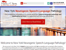 Tablet Screenshot of nyneuroslp.com